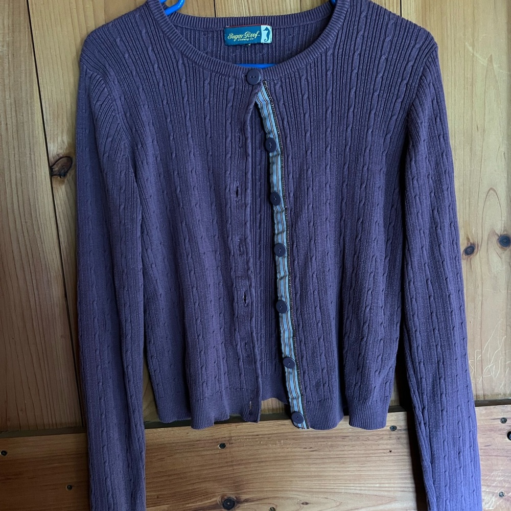 Sugar reef plum button up